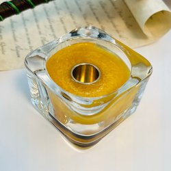Glass Inkwell - Yellow
